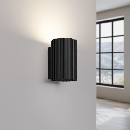 Vägglampa KARBON 1xGU10/10W/230V svart
