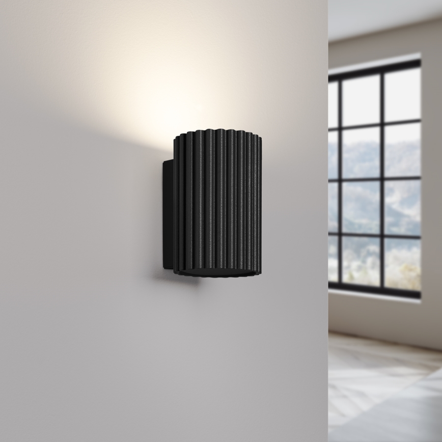 Vägglampa KARBON 1xGU10/10W/230V svart