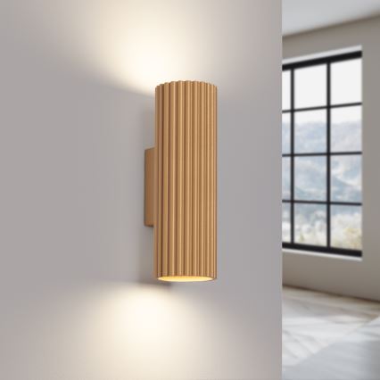 Vägglampa KARBON 2xGU10/10W/230V guld