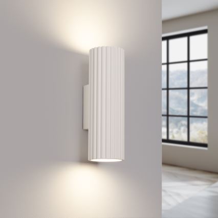 Vägglampa KARBON 2xGU10/10W/230V grädde