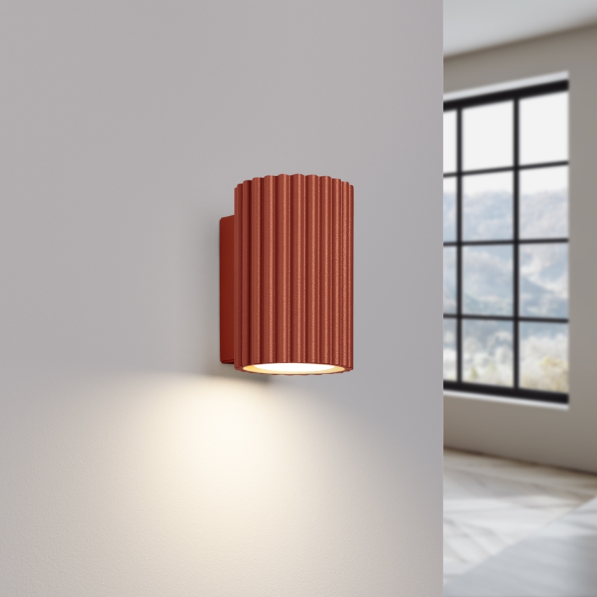 Vägglampa KARBON 1xGU10/10W/230V röd