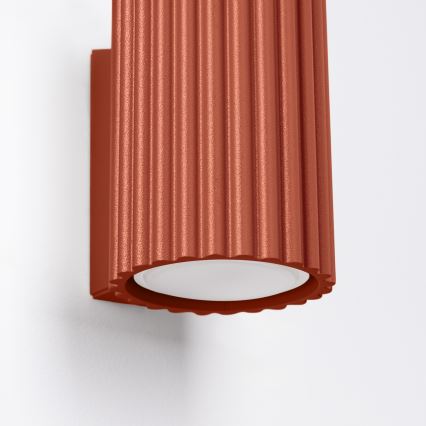 Vägglampa KARBON 1xGU10/10W/230V röd