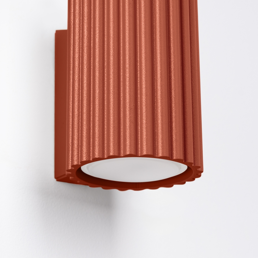Vägglampa KARBON 1xGU10/10W/230V röd