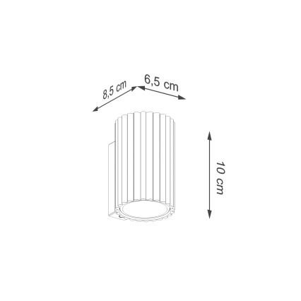 Vägglampa KARBON 1xGU10/10W/230V röd