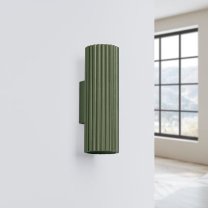 Vägglampa KARBON 2xGU10/10W/230V grön