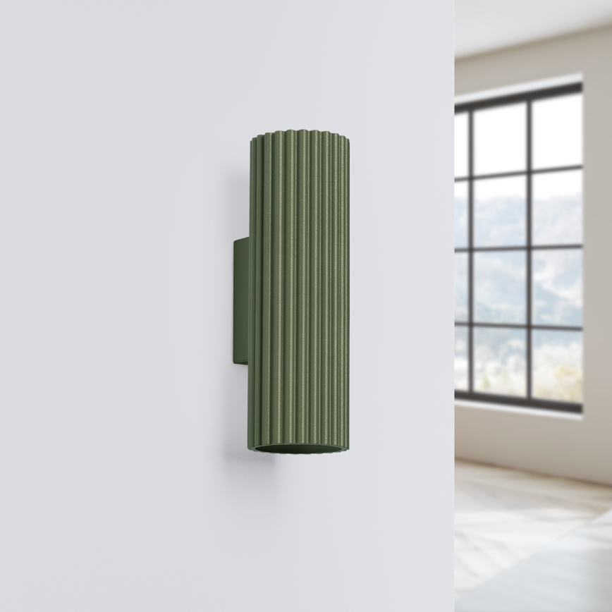Vägglampa KARBON 2xGU10/10W/230V grön