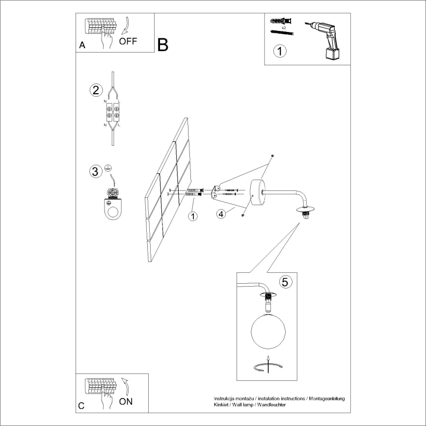 Vägglampa ASTRAL 1xG9/8W/230V vit
