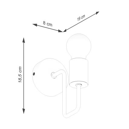 Vägglampa TIMBO 1xE27/15W/230V vit/beige/bok