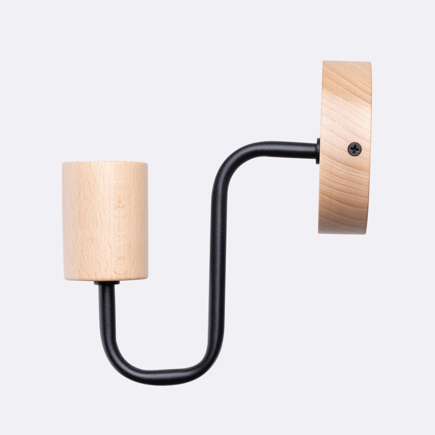 Vägglampa TIMBO 1xE27/15W/230V svart/beige/bok