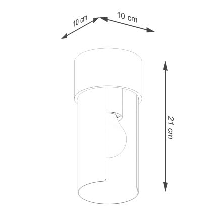 Taklampa FLASH 1xE27/15W/230V vit