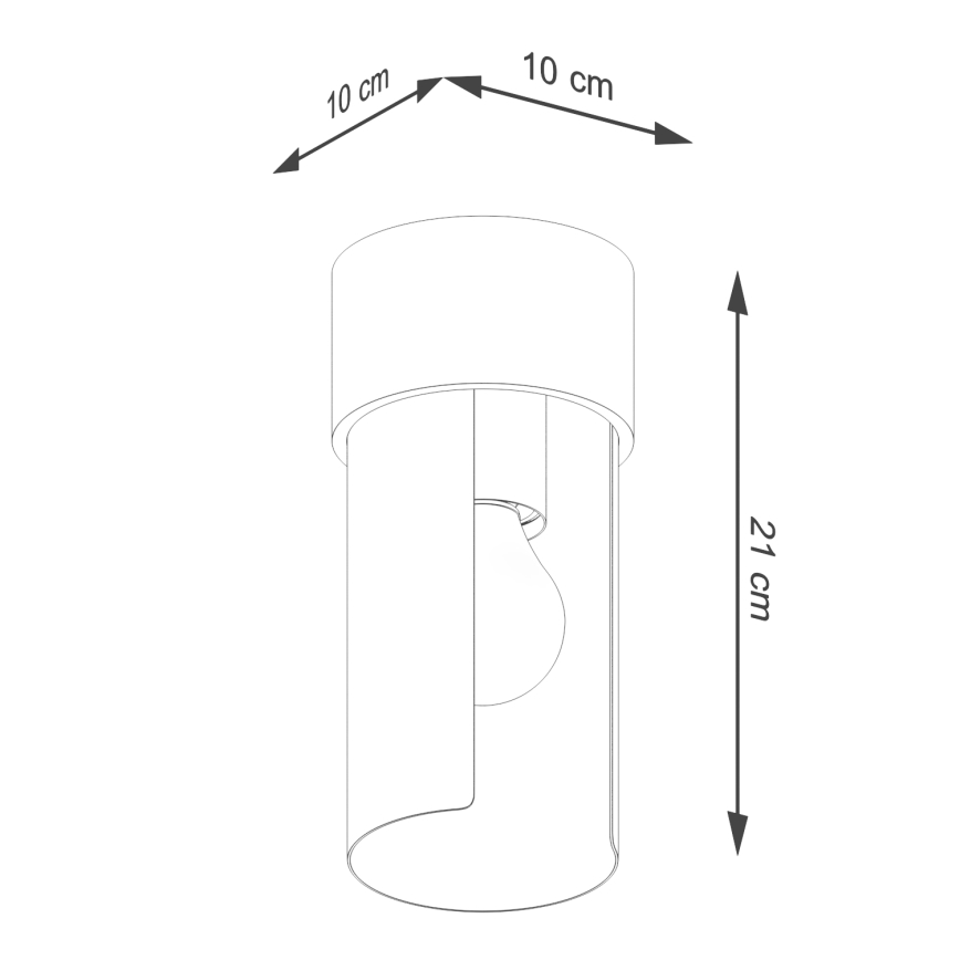 Taklampa FLASH 1xE27/15W/230V vit