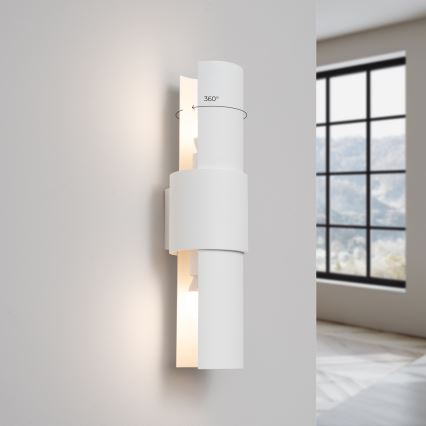 Vägglampa FLASH 2xE27/15W/230V vit