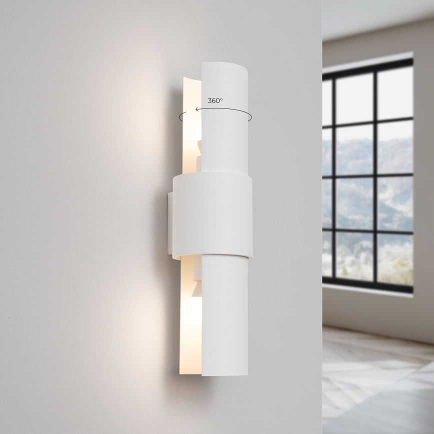 Vägglampa FLASH 2xE27/15W/230V vit