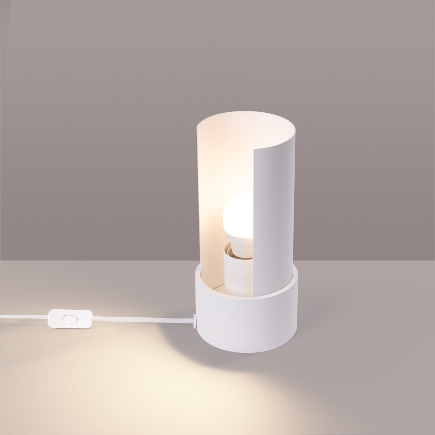 Bordslampa FLASH 1xE27/15W/230V vit
