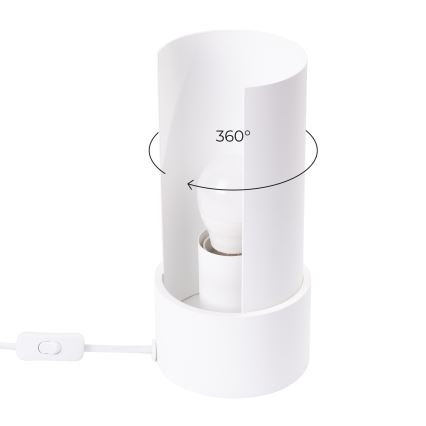 Bordslampa FLASH 1xE27/15W/230V vit