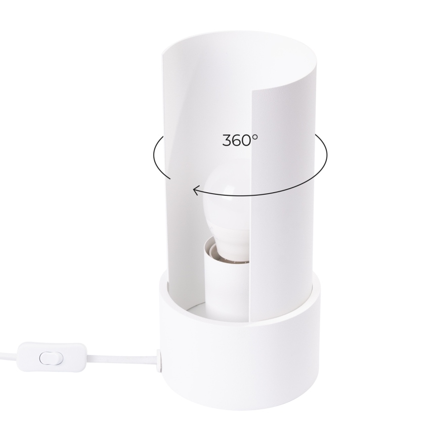 Bordslampa FLASH 1xE27/15W/230V vit