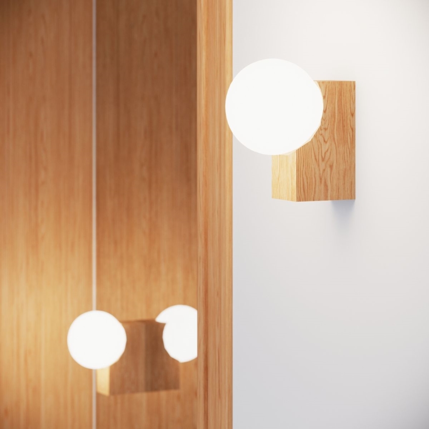 Vägglampa BULBO 1xG9/8W/230V bok/vit
