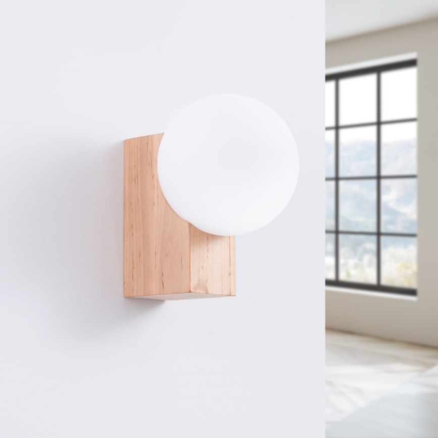 Vägglampa BULBO 1xG9/8W/230V bok/vit