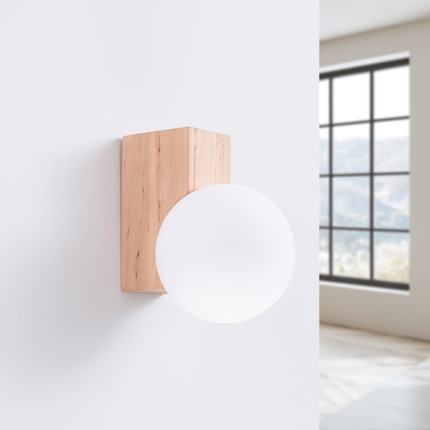 Vägglampa BULBO 1xG9/8W/230V bok/vit