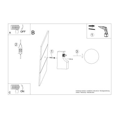Vägglampa BULBO 1xG9/8W/230V bok/vit