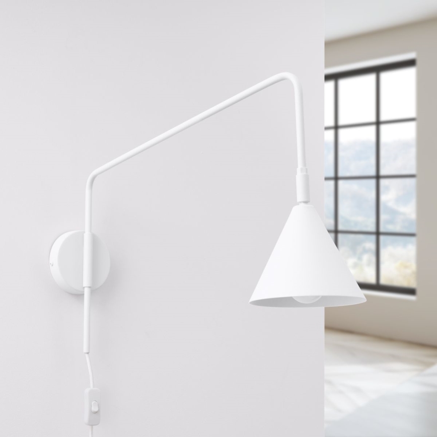 Vägglampa NOX 1xE14/10W/230V vit