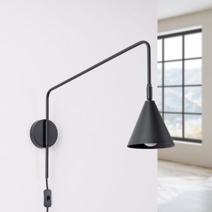 Vägglampa NOX 1xE14/10W/230V svart