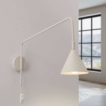 Vägglampa NOX 1xE14/10W/230V grädde