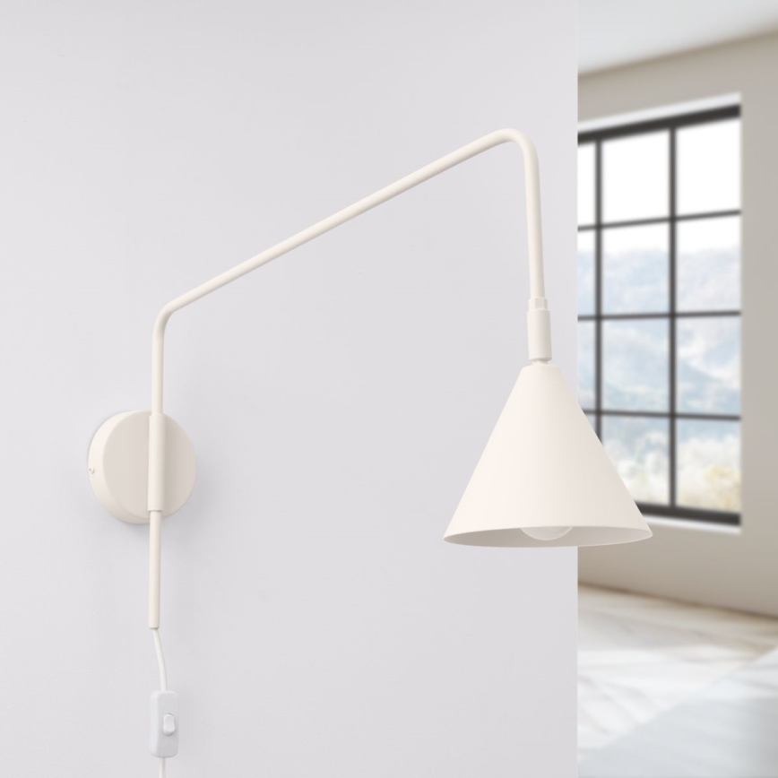 Vägglampa NOX 1xE14/10W/230V grädde