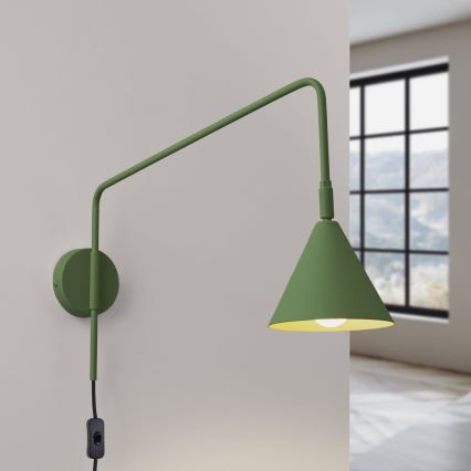 Vägglampa NOX 1xE14/10W/230V grön
