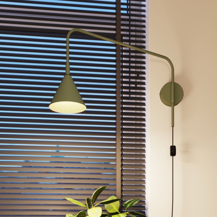 Vägglampa NOX 1xE14/10W/230V grön