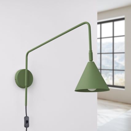 Vägglampa NOX 1xE14/10W/230V grön