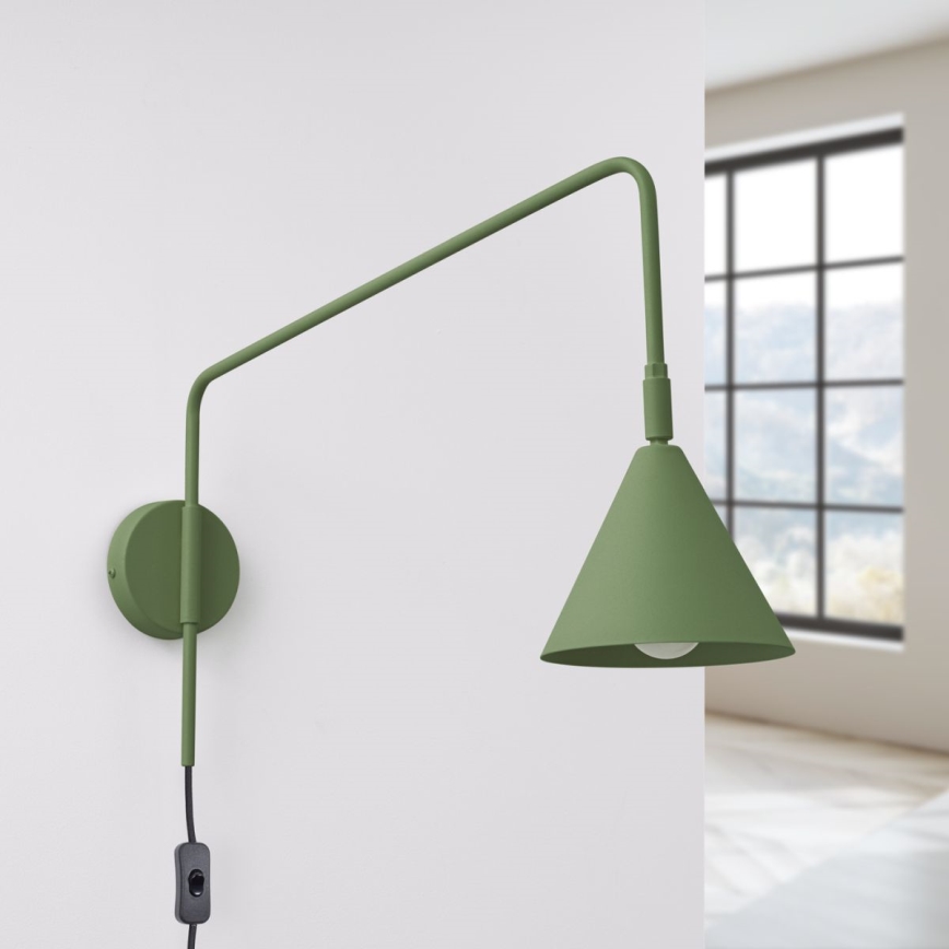 Vägglampa NOX 1xE14/10W/230V grön