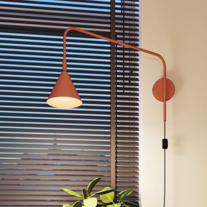 Vägglampa NOX 1xE14/10W/230V orange