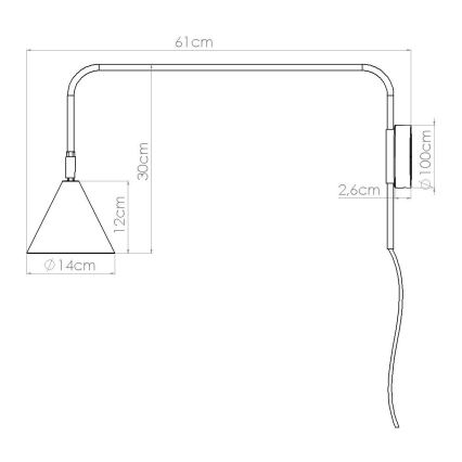 Vägglampa NOX 1xE14/10W/230V orange