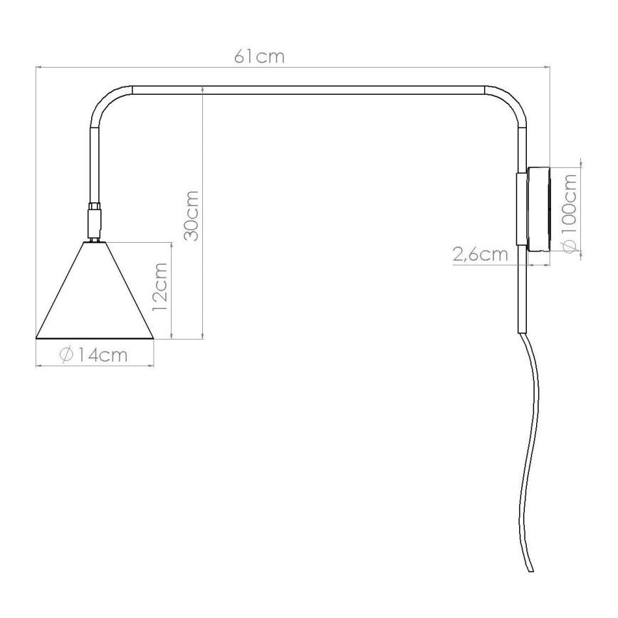 Vägglampa NOX 1xE14/10W/230V orange
