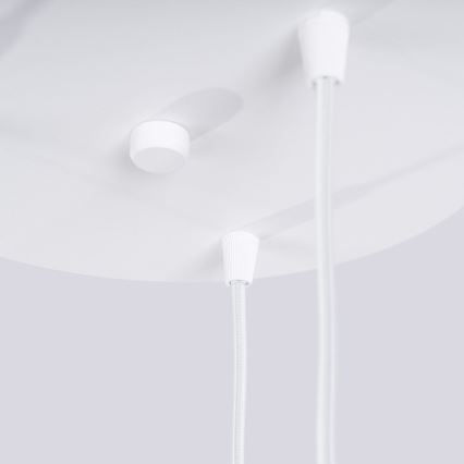 Ljuskrona med textilsladd HALO 3xG9/8W/230V diameter 25 cm vit