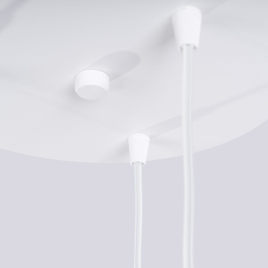 Ljuskrona med textilsladd HALO 3xG9/8W/230V diameter 25 cm vit