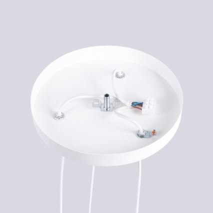 Ljuskrona med textilsladd HALO 3xG9/8W/230V diameter 25 cm vit