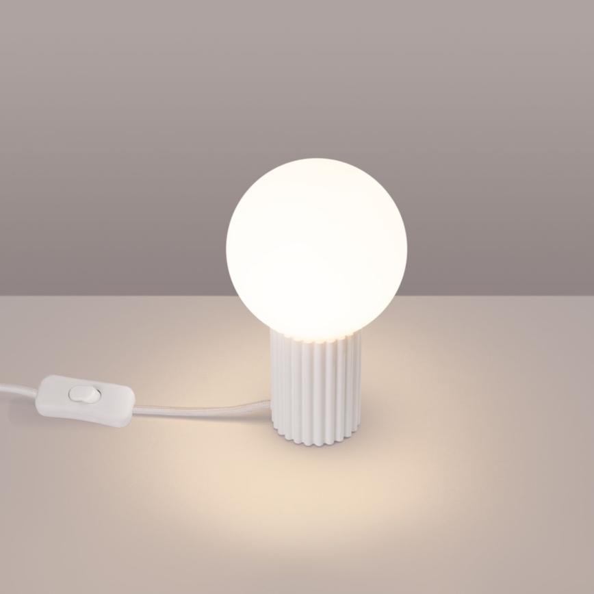 Bordslampa HALO 1xG9/8W/230V diameter 12 cm vit