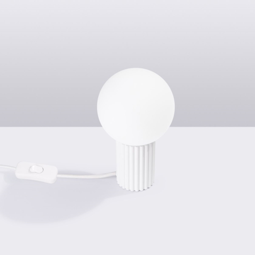 Bordslampa HALO 1xG9/8W/230V diameter 12 cm vit