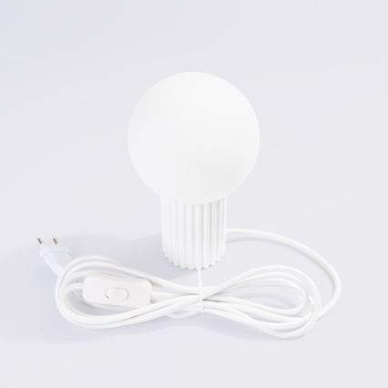 Bordslampa HALO 1xG9/8W/230V diameter 12 cm vit