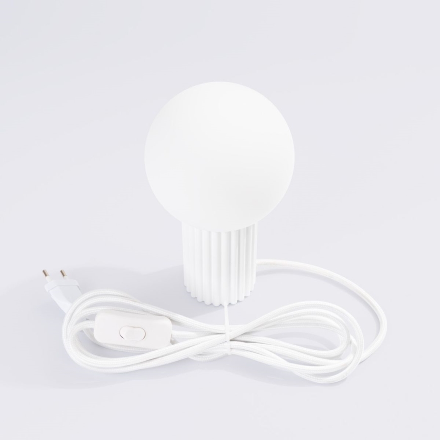 Bordslampa HALO 1xG9/8W/230V diameter 12 cm vit