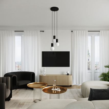Bordslampa HALO 1xG9/8W/230V diameter 12 cm svart
