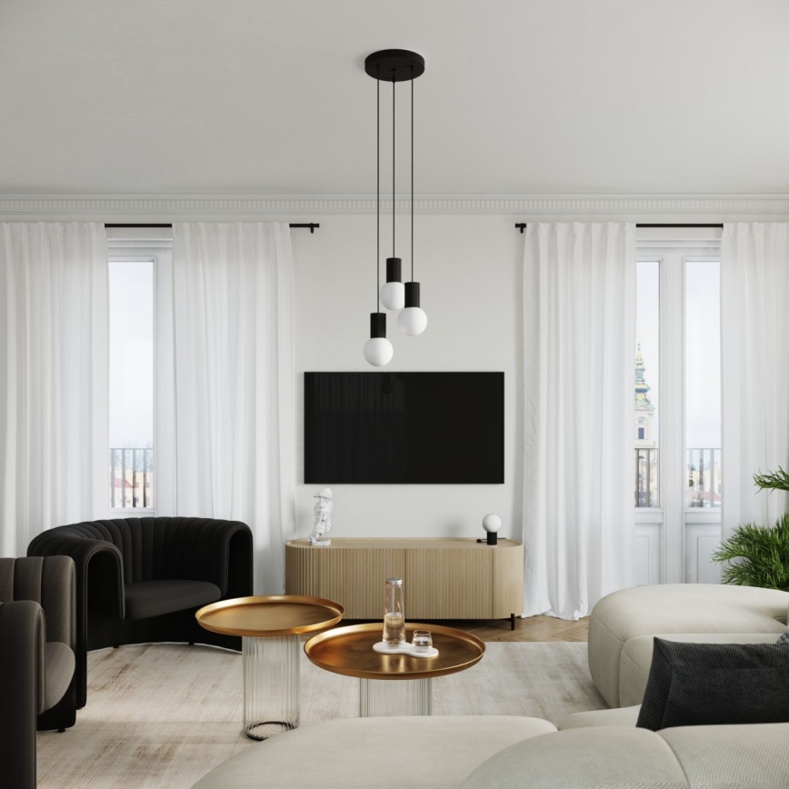 Bordslampa HALO 1xG9/8W/230V diameter 12 cm svart