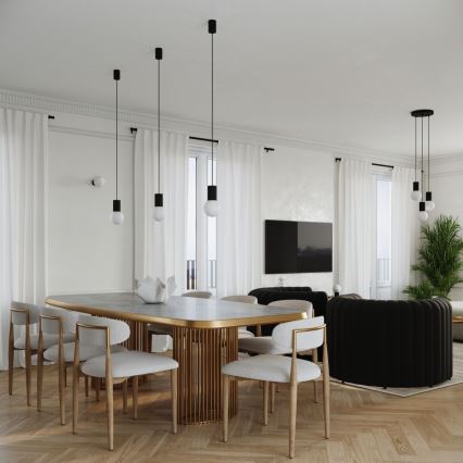 Bordslampa HALO 1xG9/8W/230V diameter 12 cm svart