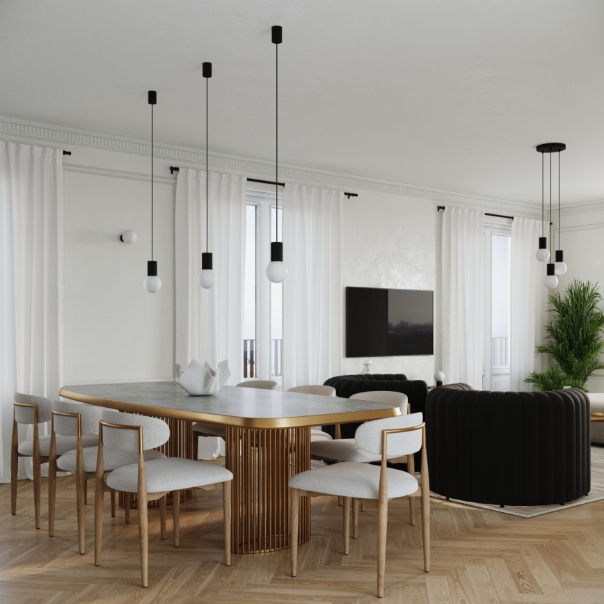 Bordslampa HALO 1xG9/8W/230V diameter 12 cm svart
