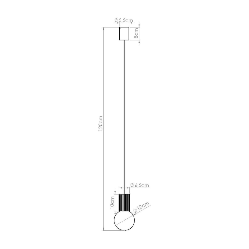 Ljuskrona med textilsladd HALO 1xG9/8W/230V diameter 12 cm grädde