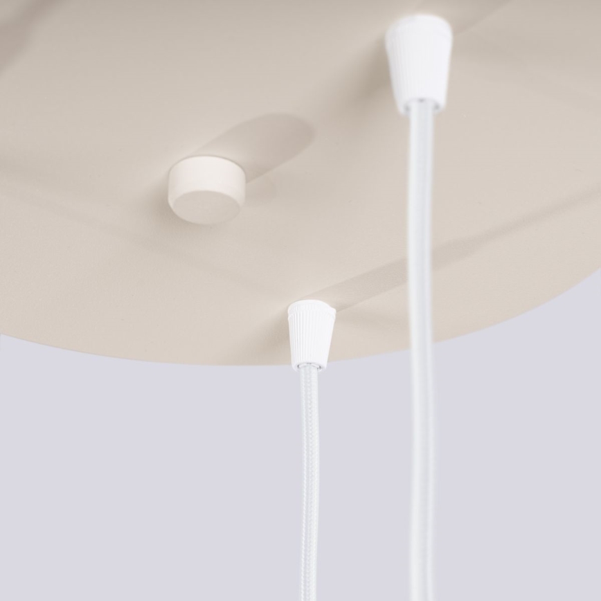 Ljuskrona med textilsladd HALO 3xG9/8W/230V diameter 25 cm grädde