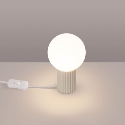Bordslampa HALO 1xG9/8W/230V diameter 12 cm grädde