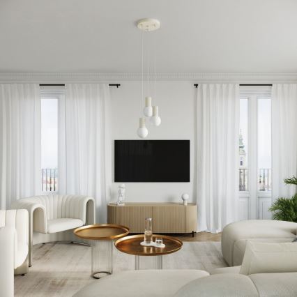 Bordslampa HALO 1xG9/8W/230V diameter 12 cm grädde